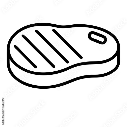 Steak Icon for Restaurant Menus, Food Delivery Apps, Butcher Shop Websites, Grilling Guides, Cooking Resources and Culinary Marketing Materials