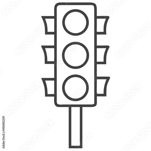 Traffic Light Icon for Transportation Apps, Urban Planning Graphics, Driver Education Materials, and Road Safety Awareness Campaigns
