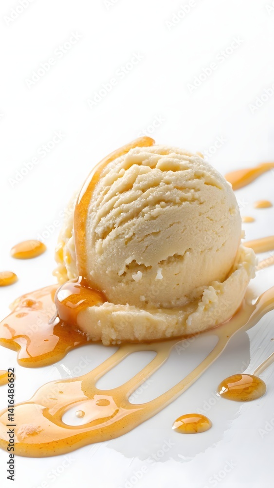 vanilla ice cream with sugar syrup vanilla ice cream with sugar syrup