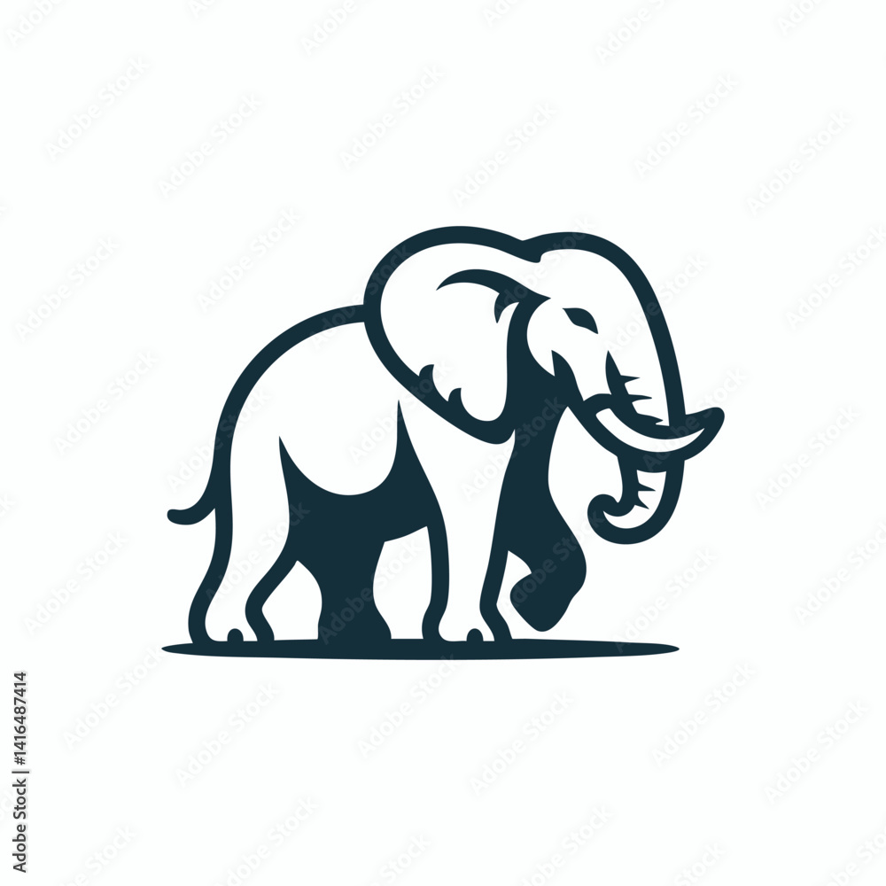 Obraz premium elephant logo vector illustration