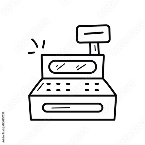 Cash Register icon vector stock illustration