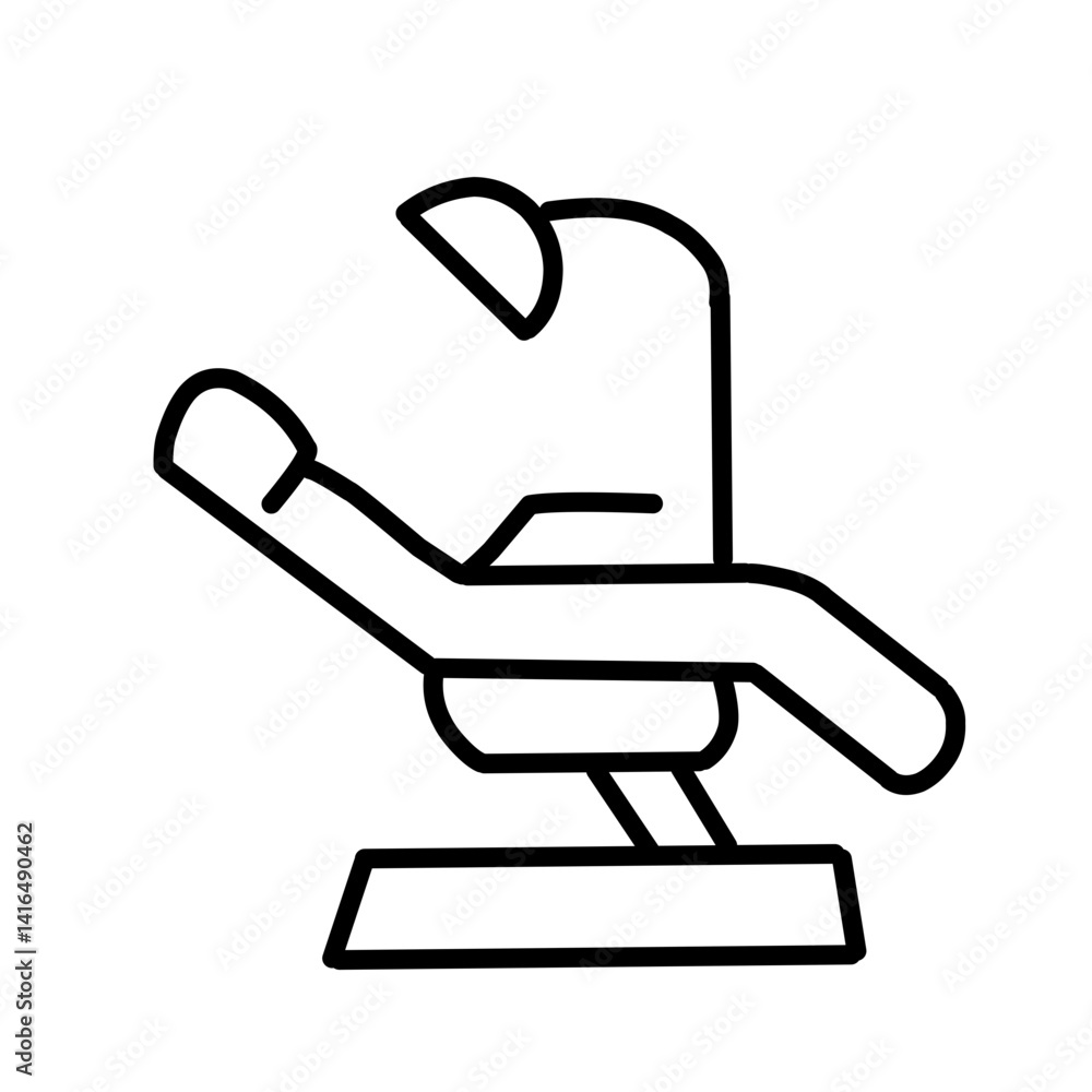 Dental clinic stroke vector icon Dental clinic stroke vector icon