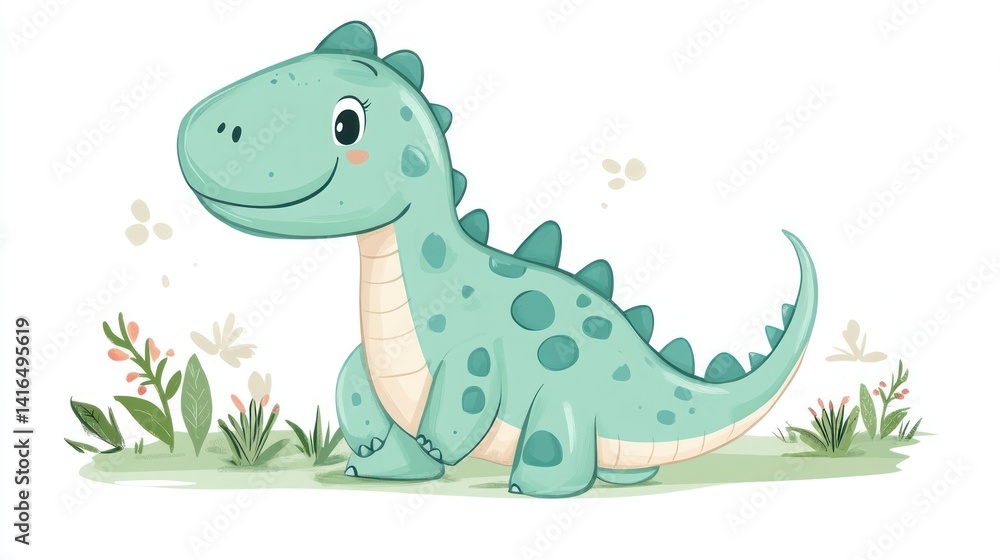 Obraz premium Cute dinosaur illustration (15)