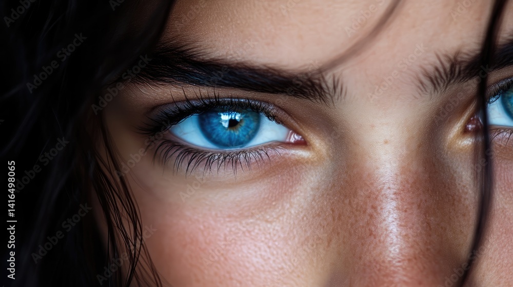 Fototapeta premium Close-up of captivating eyes, intense gaze