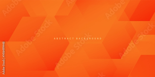Orange papercut abstract background dynamic design vector