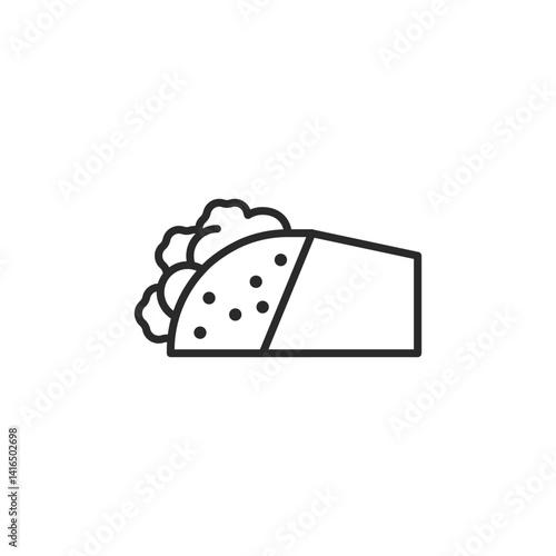 Taco icon. Simple taco icon for social media, app, and web design. Vector illustration