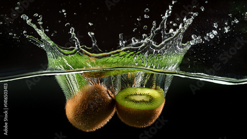kiwi fruit in water