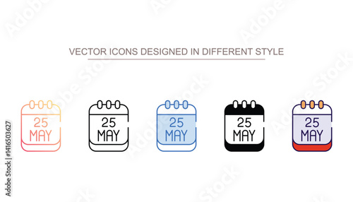 African Day icon design with white background stock illustration