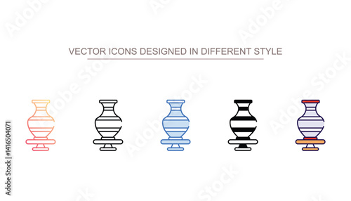 Pottery icon design with white background stock illustration