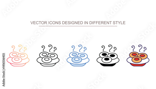 Bunny Chow icon design with white background stock illustration