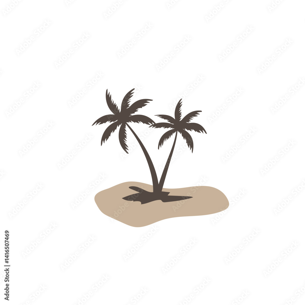 Palm tree silhouette icon. simple flat vector illustration.Palm Logo Design Vector Palm tree silhouette icon. simple flat vector illustration.Palm Logo Design Vector