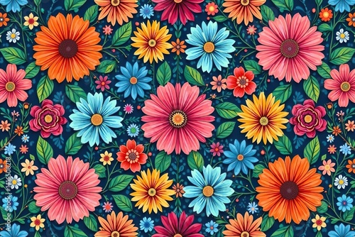 Intricate floral pattern repeats seamlessly for textile design , repeat, delicate, nature