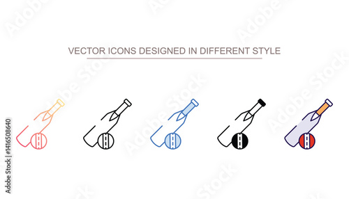 Cricket icon design with white background stock illustration