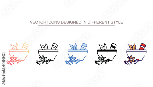 Spices icon design with white background stock illustration