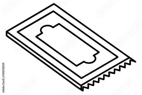 Prayer rug line art vector icon isolated on white background
