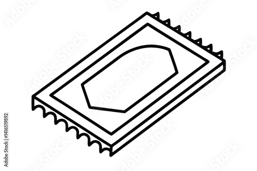 Prayer rug line art vector icon isolated on white background