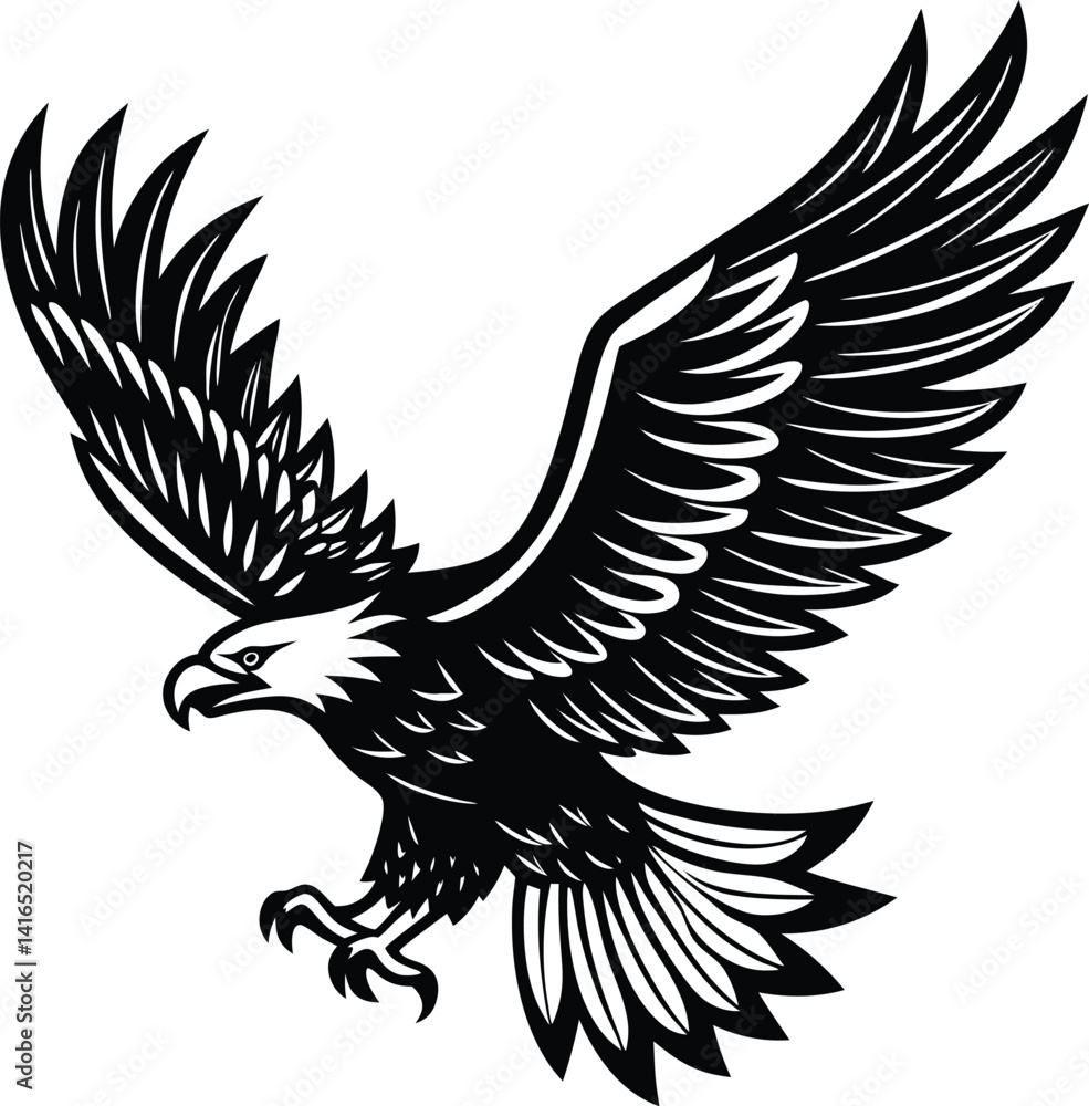 Obraz premium Eagle head on white background. Vector illustration for your design.