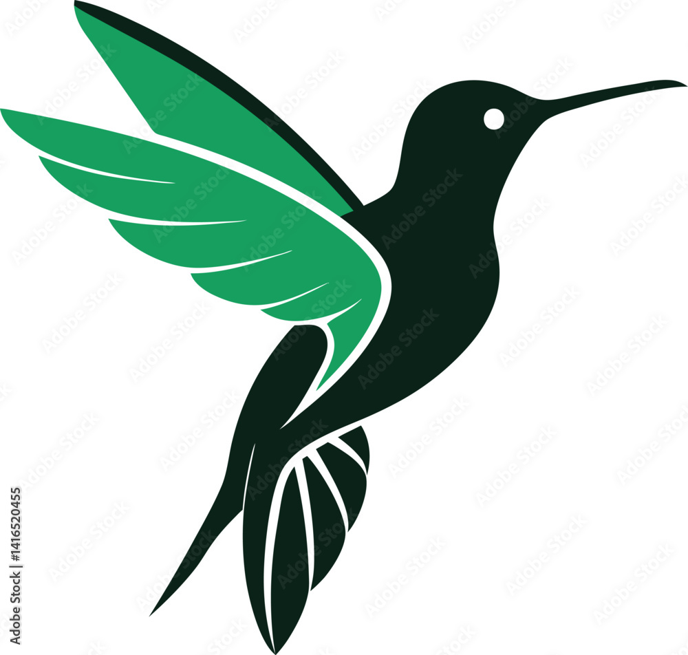Fototapeta premium Hummingbird icon. Simple illustration of hummingbird vector icon for web