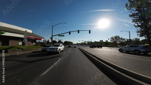 Wallpaper Mural Bakersfield Downtown Cityscape 03 Rear View Driving Plates California USA Ultra Wide Torontodigital.ca
