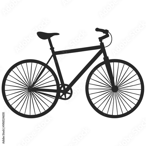 Bicycle vector silhouette illustration isolated on white background
