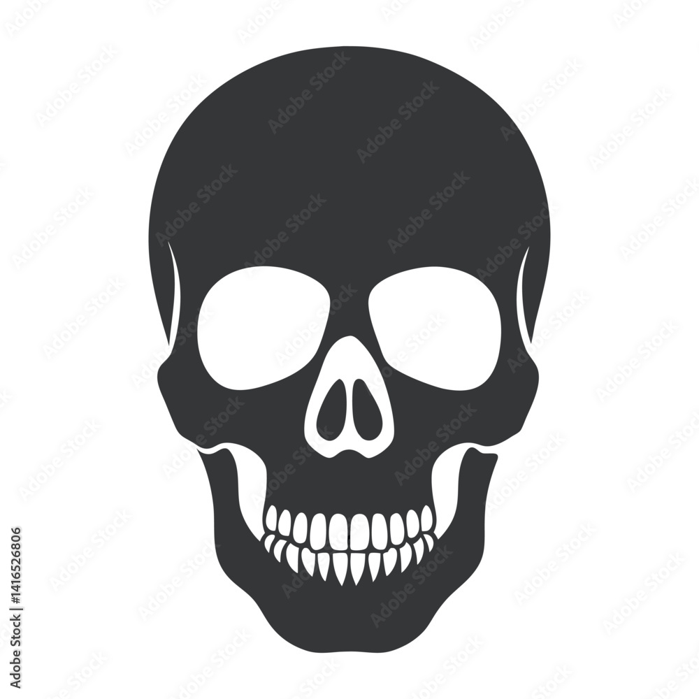 Minimalistic Skull Silhouette. Minimalistic Skull Silhouette.