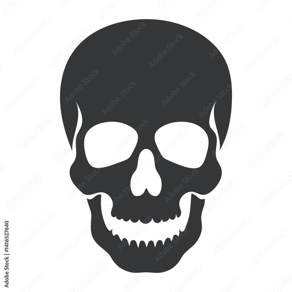 Fototapeta premium Minimalistic Skull Silhouette.