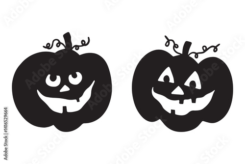 Pumpkin Face Silhouettes for a Happy Halloween Bash
