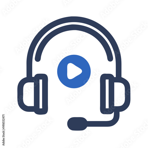 Audio Tour Headphones Device Icon Representing Guided Tours and Audio Assistance