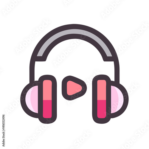 Audio Tour Headphones Device Icon Representing Guided Tours and Audio Assistance