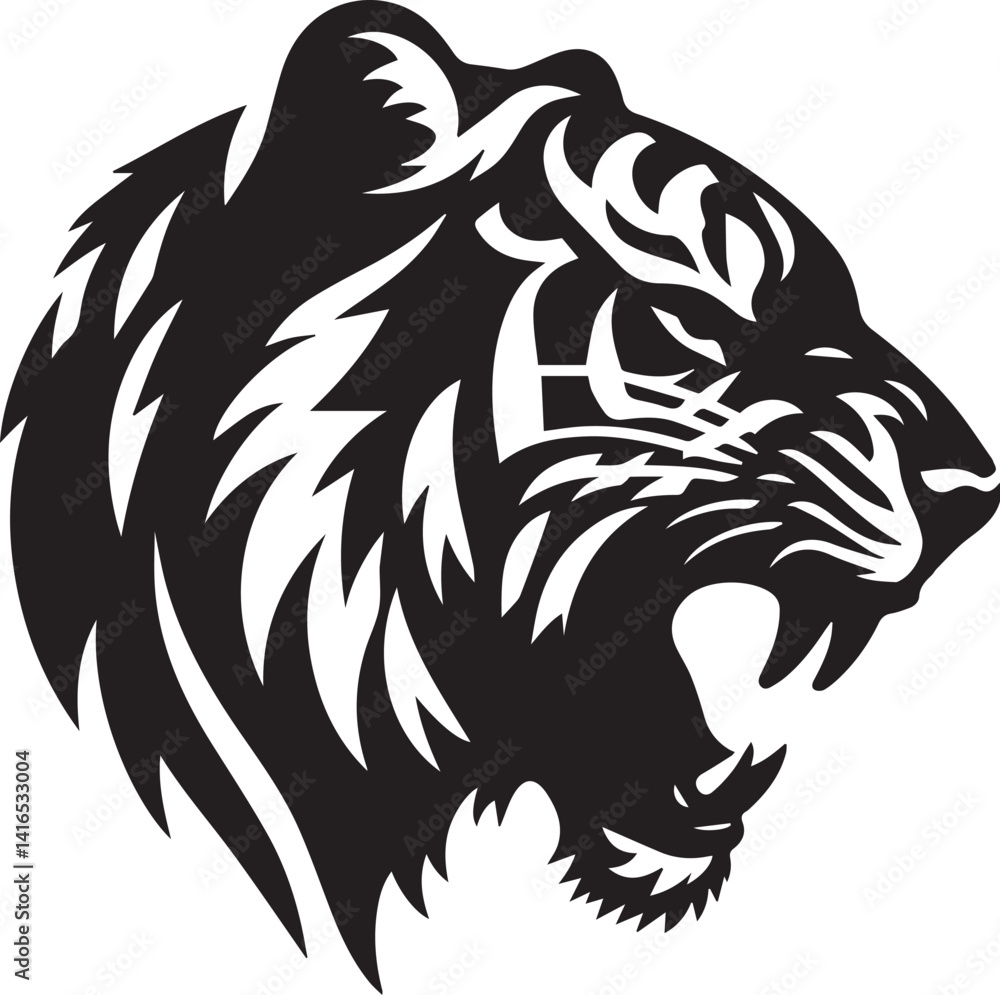 Obraz premium vector design of tiger isolated on white background