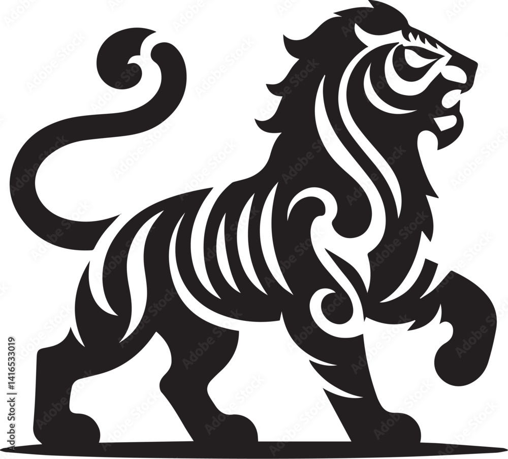 Obraz premium vector design of tiger isolated on white background
