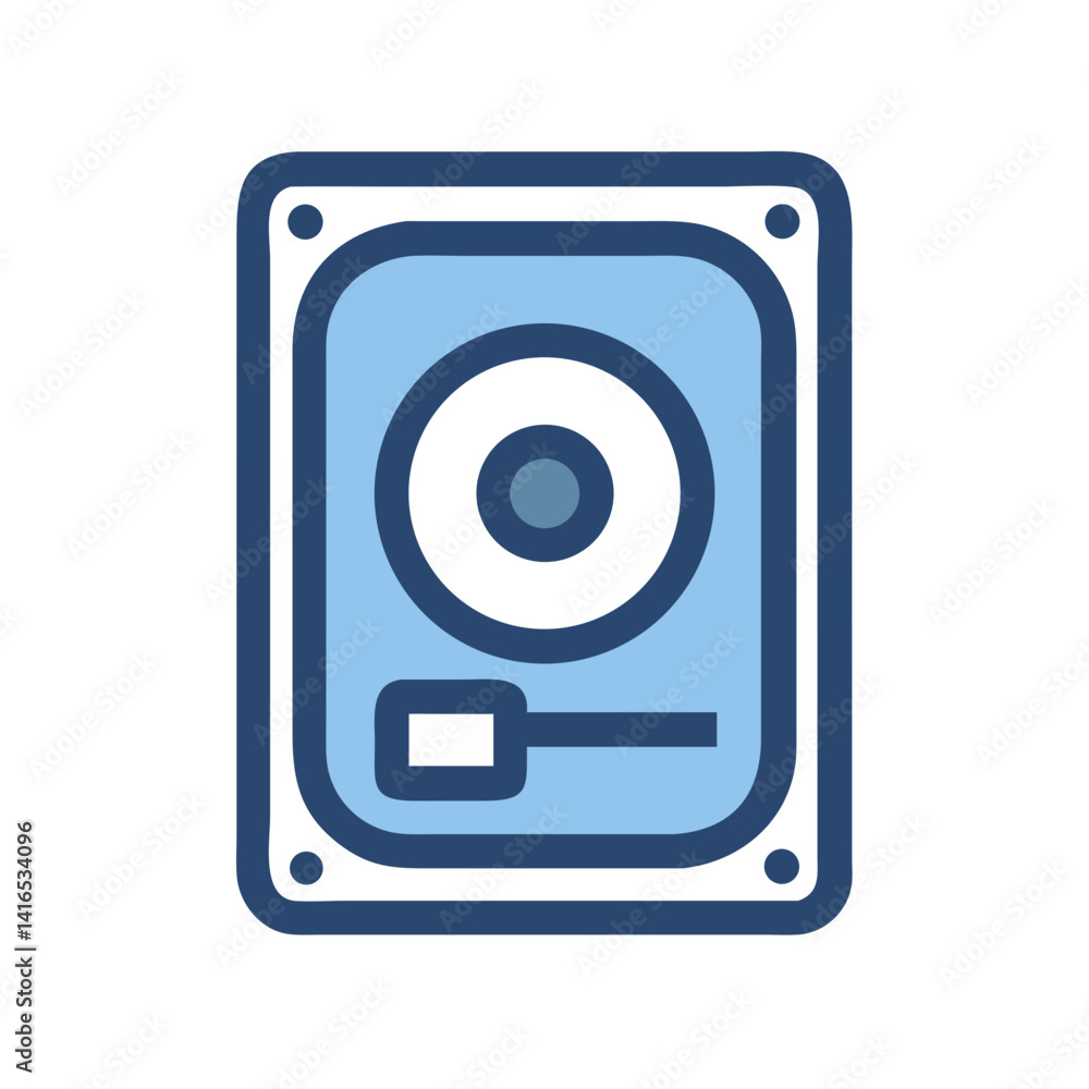 Internal Hard Drive Disk Icon Representing Data Storage and System Memory Internal Hard Drive Disk Icon Representing Data Storage and System Memory