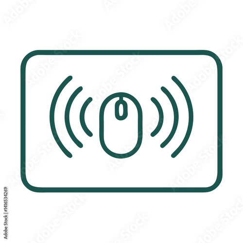 Mousepad with Vibration Feedback Icon Representing Gaming Control and Interactive Feedback