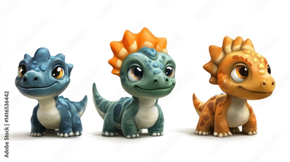 Cute dinosaur triplets Cute dinosaur triplets