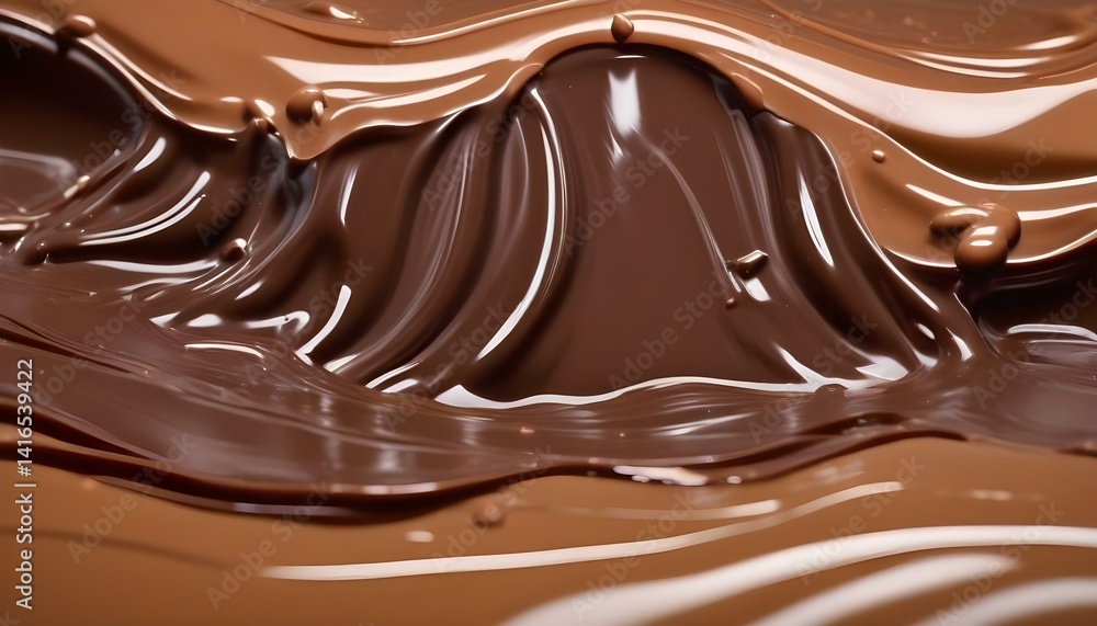 An artistic shot of smooth, rich, and flowing chocolate, creating a tempting visual texture. An artistic shot of smooth, rich, and flowing chocolate, creating a tempting visual texture.