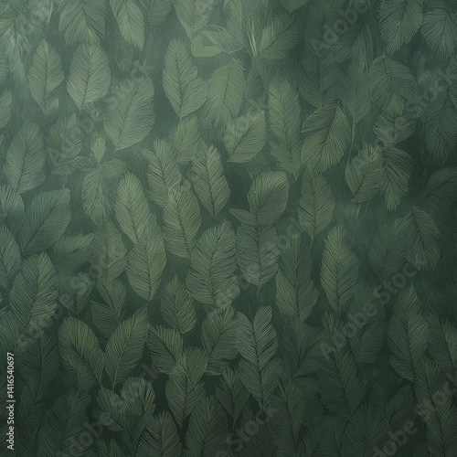Wallpaper Mural Calming forest green background with subtle leaf patterns, organic and nature-inspired, soft textures 
 Torontodigital.ca