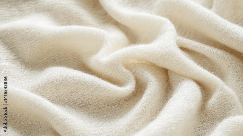 Pearl white silk folds with soft shimmer and depth, presenting an expensive, minimal background with space Pearl white silk folds with soft shimmer and depth, presenting an expensive, minimal background with space