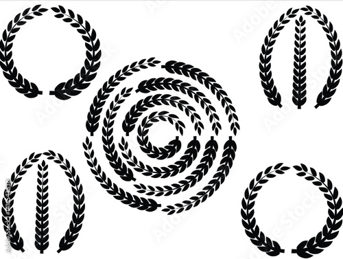 Black and white circle pattern vector design features an ornate, dotted circular element on a contrasting background