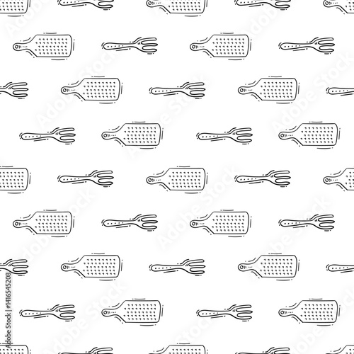 kitchen utensil pattern. kitchenware seamless pattern. doodle cooking utensil seamless pattern. doodle kitchen background