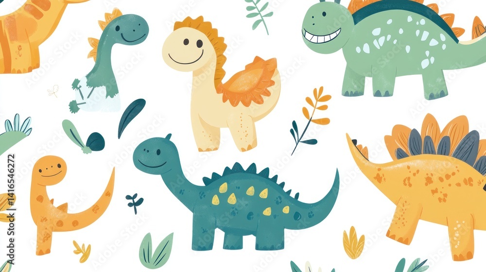 Cute dinosaurs pattern Cute dinosaurs pattern