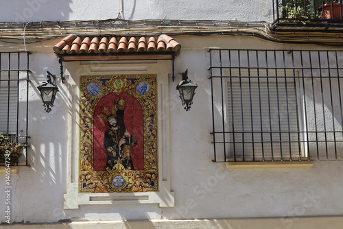 Bâtiment typique, vue de l'extérieur, ville de Cordoba, région d'Andalousie, Espagne