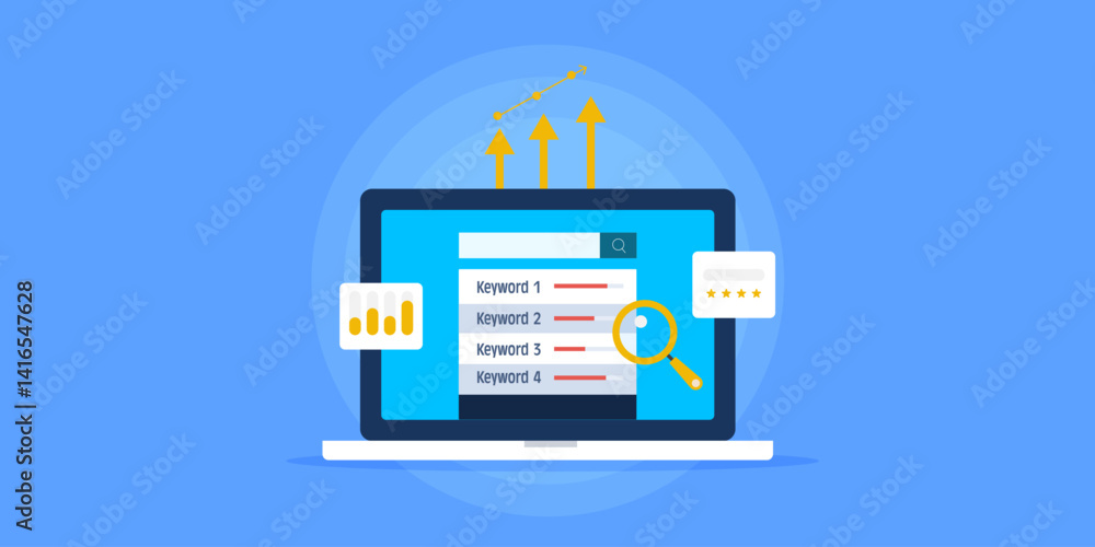Search engine optimization, keyword research and web traffic analytics campaign monitoring, SEO service for e-business concept. Search engine optimization, keyword research and web traffic analytics campaign monitoring, SEO service for e-business concept.