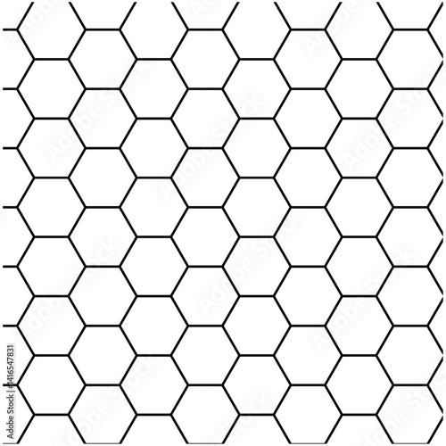 Seamless yellow hexagon pattern, a vector illustration of a honeycomb design