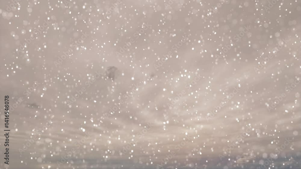 fast sky timelapse with falling snow on massive clouds background fast sky timelapse with falling snow on massive clouds background