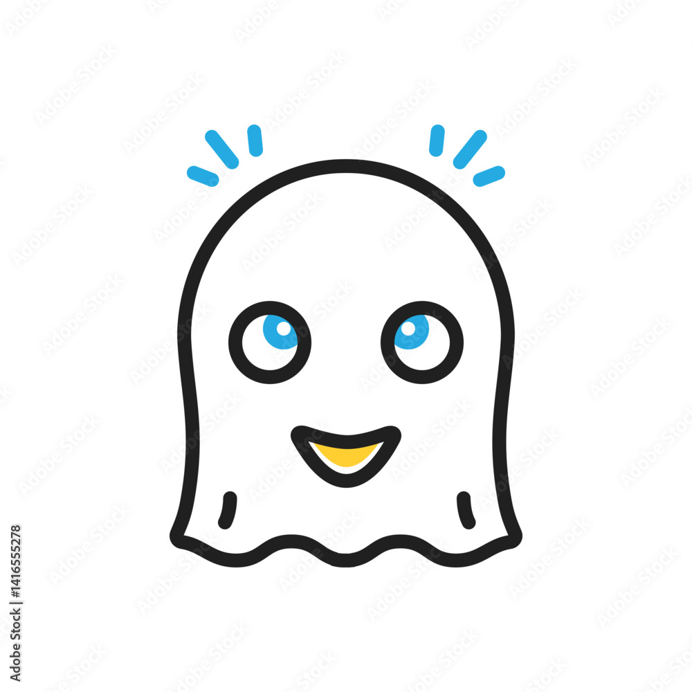 Obraz premium Multi color icon for ghost