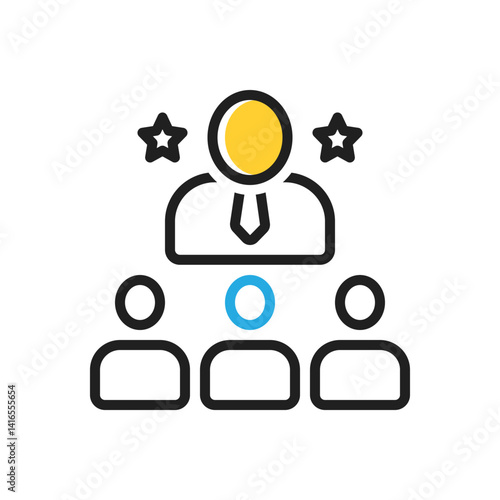 Multi color  icon for leader