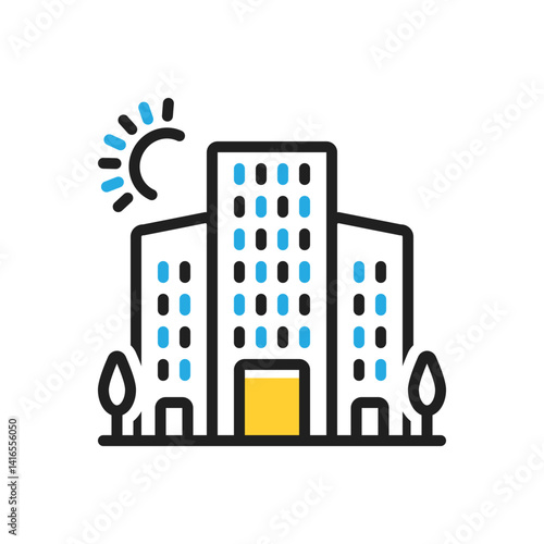 Multi color  icon for urban