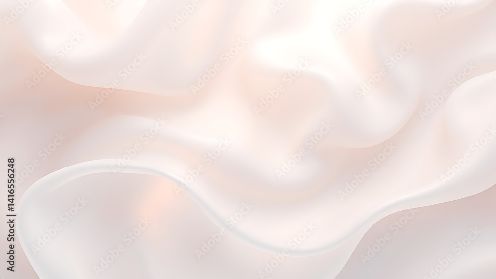 Obraz premium 優美に波打つ淡いシルク生地274