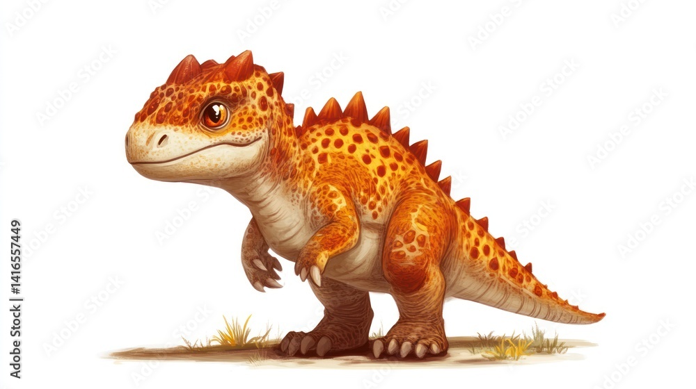 Fototapeta premium Cute prehistoric reptile