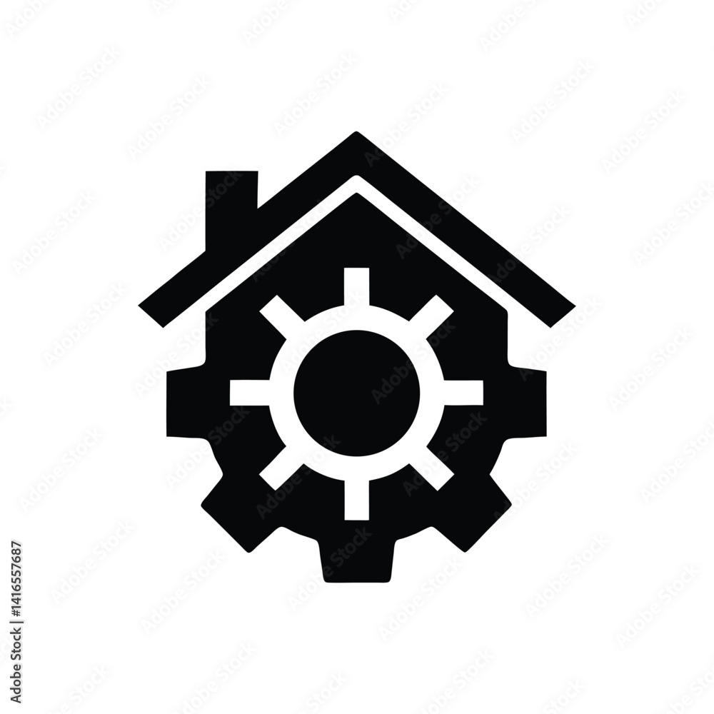house icon on metal internet button house icon on metal internet button
